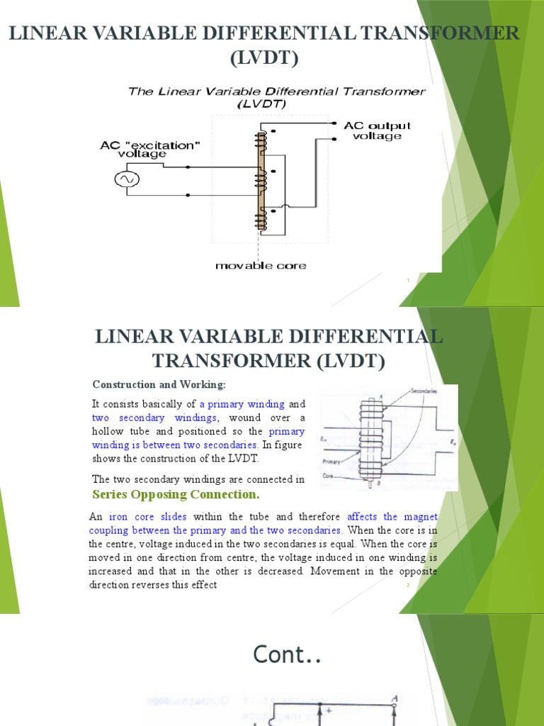 LVDT: How Linear Variable Differential Transformers Work | PDF ...