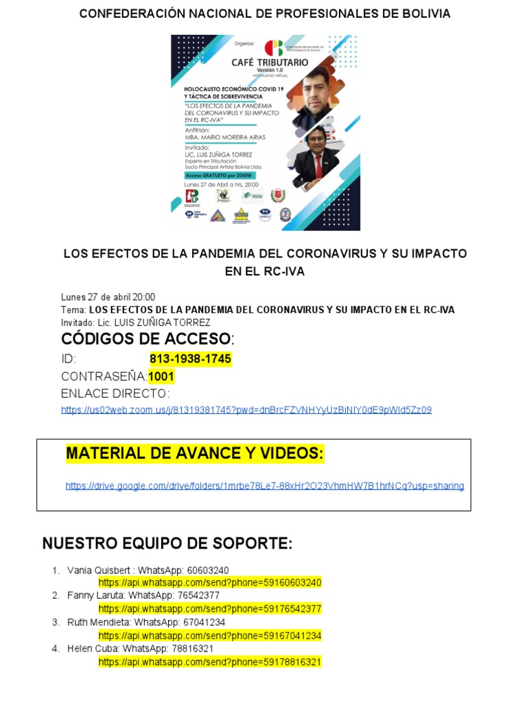 Los Efectos de La Pandemia Del Coronavirus y Su Impacto en El Rc-Iva | PDF