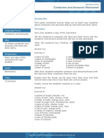 Containers and Amounts PDF