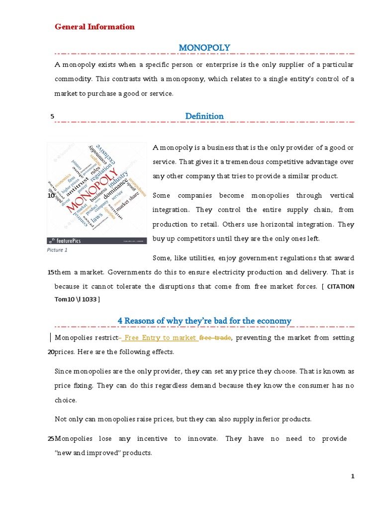 Understanding Monopolies and Their Impact | PDF | Monopoly | Market ...