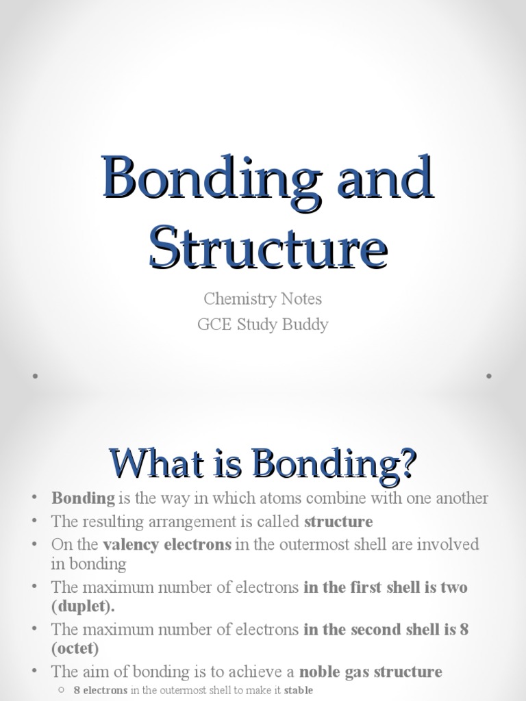 Bonding & Structure | PDF | Ion | Chemical Bond