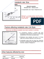 Factors Affecting Metabolic Rate: Size: Data For 47 Species of Birds Allometric Equation