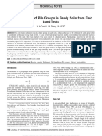 Settlement Ratio of Pile Groups in Sandy Soils From Field Load Tests