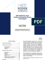 2007 Baltimore Area Kosher Community Survey - Final Survey Report