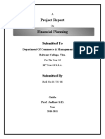 Project Report Financial Planning: Submitted To