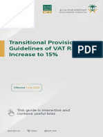 Transitional Provisions Guidelines of VAT Rate Increase To 15