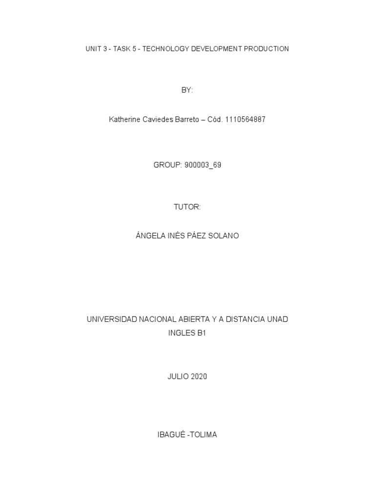 Technology Development Production Overview | PDF