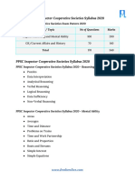 PPSC Inspector Cooperative Societies Syllabus 2020