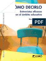 Cómo Decirlo. Entrevistas Eficaces en El Ámbito Educativo PDF
