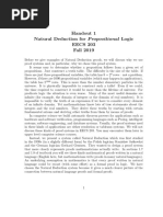 Handout 1 Natural Deduction For Propositional Logic EECS 203 Fall 2019