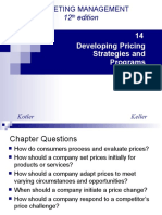 Marketing Management: 14 Developing Pricing Strategies and Programs