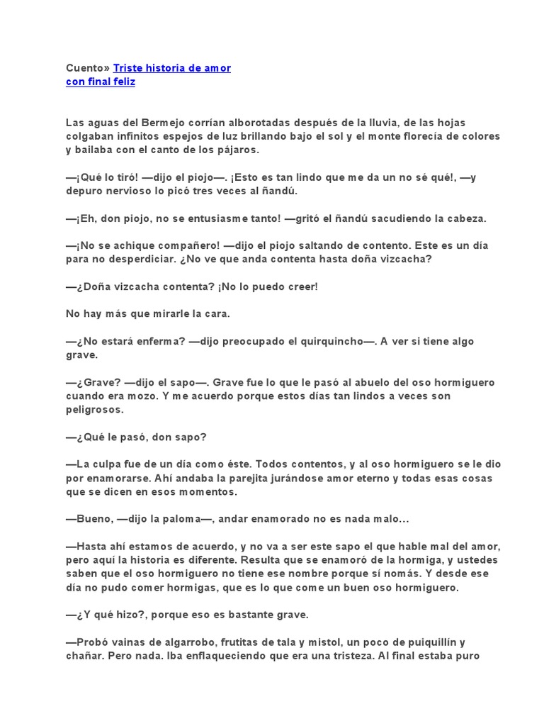 Triste Historia de Amor Con Final Feliz de Gustavo Roldán Del Libro ...