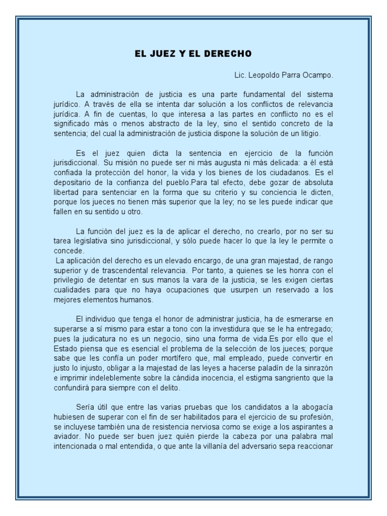 El Rol del Juez en la Justicia | PDF | Juez | Jurisdicción
