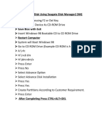 Formatting Disk Using Seagate Disk Manager