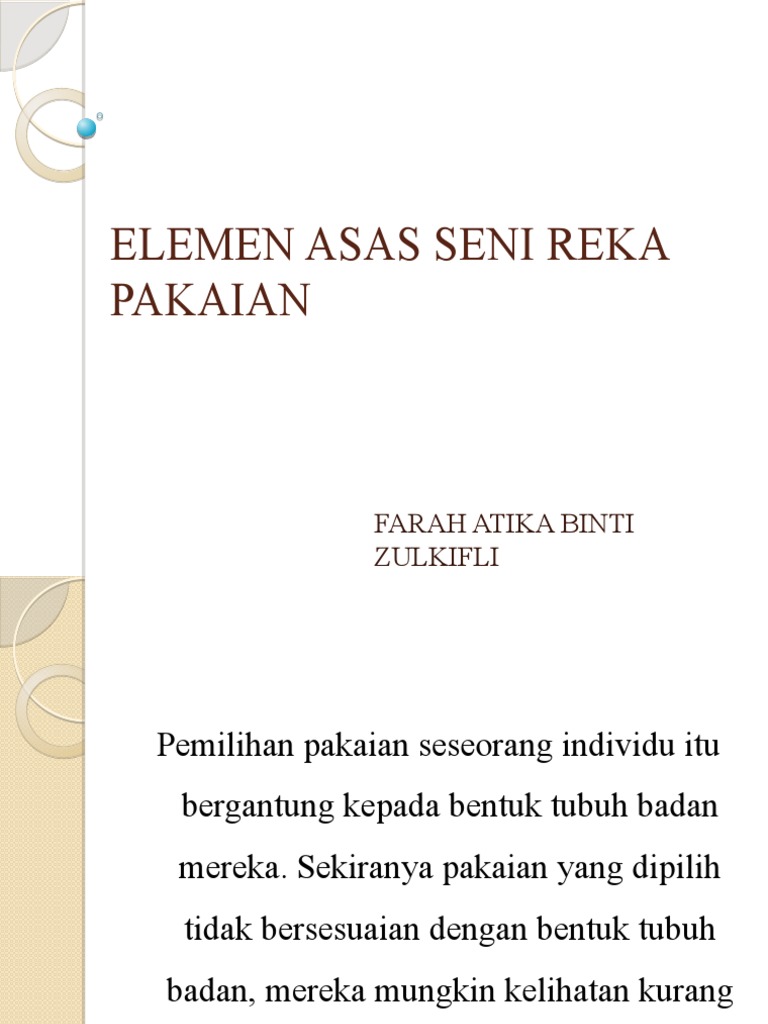 Elemen Asas Seni Reka Pakaian | PDF