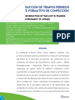 Medición Y Reducción de Tiempos Perdidos en El Ambiente Formativo de Confección