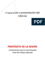Preparación y Presentación Del Informe