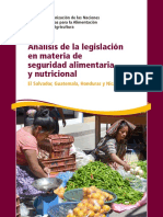 Análisis de La Legislación en Materia de Seguridad Alimentaria y Nutricional