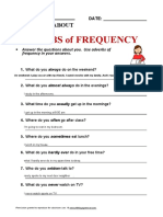 Adverbs of Frequency: Questions About YOU