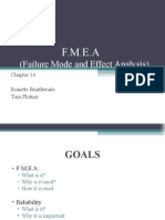 F.M.E.A: (Failure Mode and Effect Analysis)