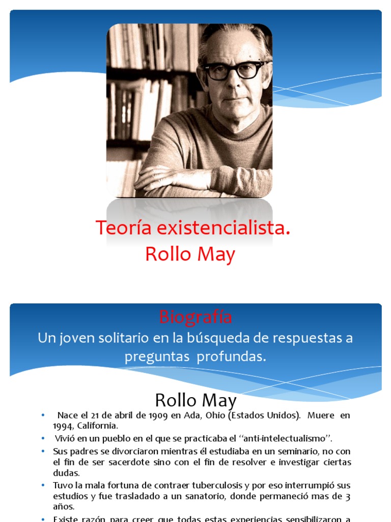 Teoría Existencialista de Rollo May PDF | PDF | Existencialismo ...