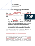 Affidavit of Support for PhiliHealth _ Parent as Dependent.doc