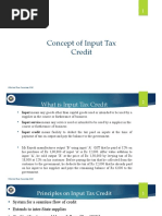 Concept of Input Tax Credit: © Indirect Taxes Committee, ICAI