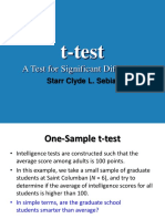 T-Test: A Test For Significant Difference