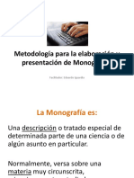Metodologia para La Elaboracion y Presentacion de Monografias PDF