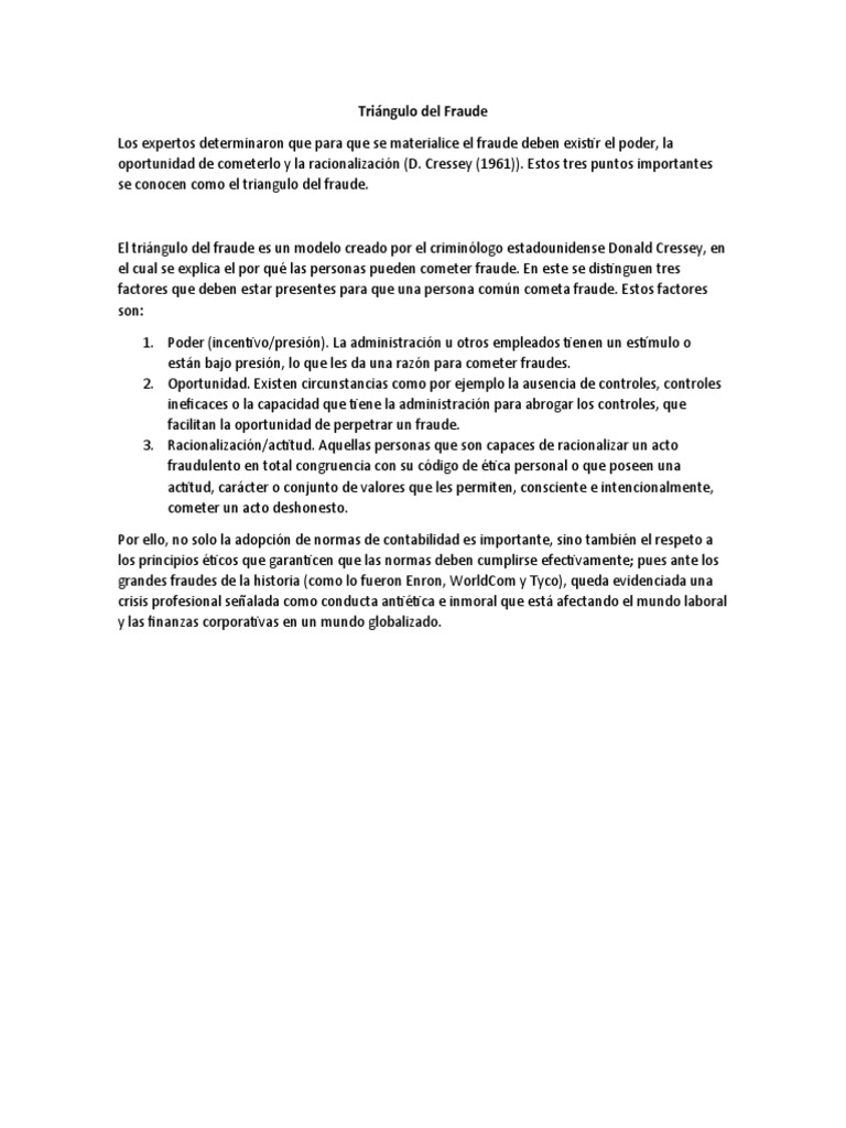 Triángulo Del Fraude | PDF