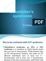 Klinefelter's Syndrome: Cristina Soto Fau