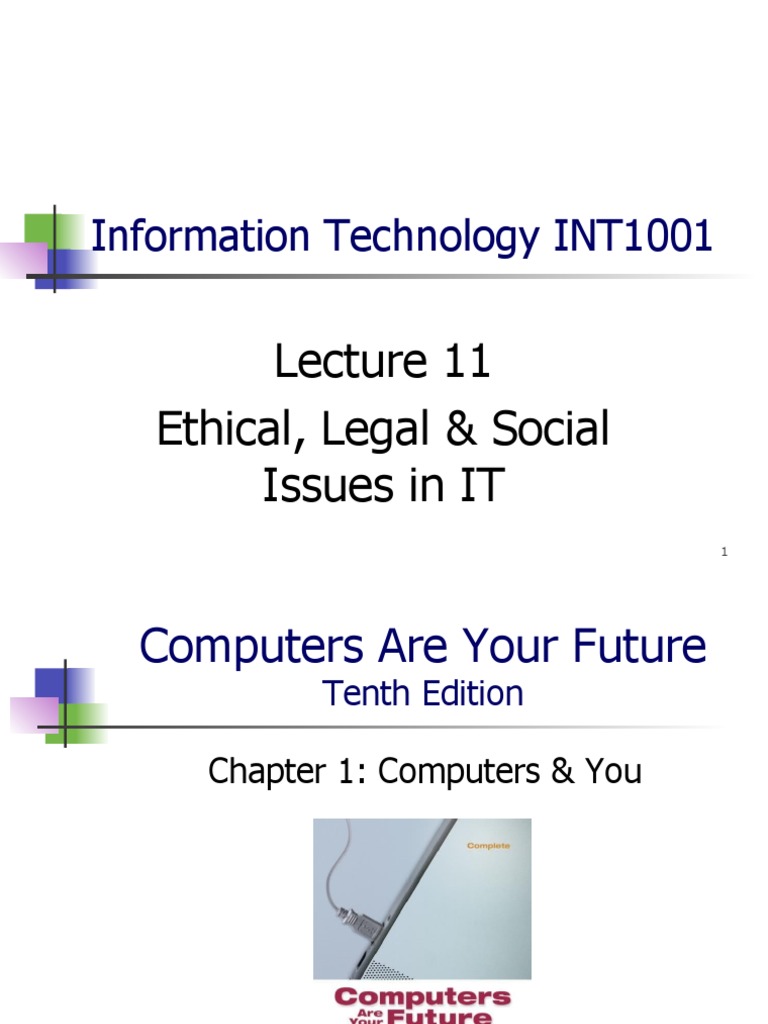 Information Technology INT1001: Ethical, Legal & Social Issues in IT ...