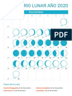 Calendario Lunar Noviembre 2020