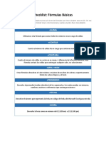 Checklist Formulas Basicas