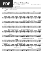 Partitura With_or_Without_You