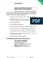 DND-OPA - Info - Requirements Applying For AFP Reserve - Issued 14 Jan 2011