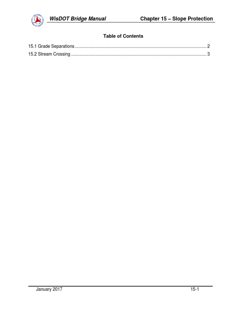 Wisdot Bridge Manual Chapter 15 Slope Protection PDF Concrete