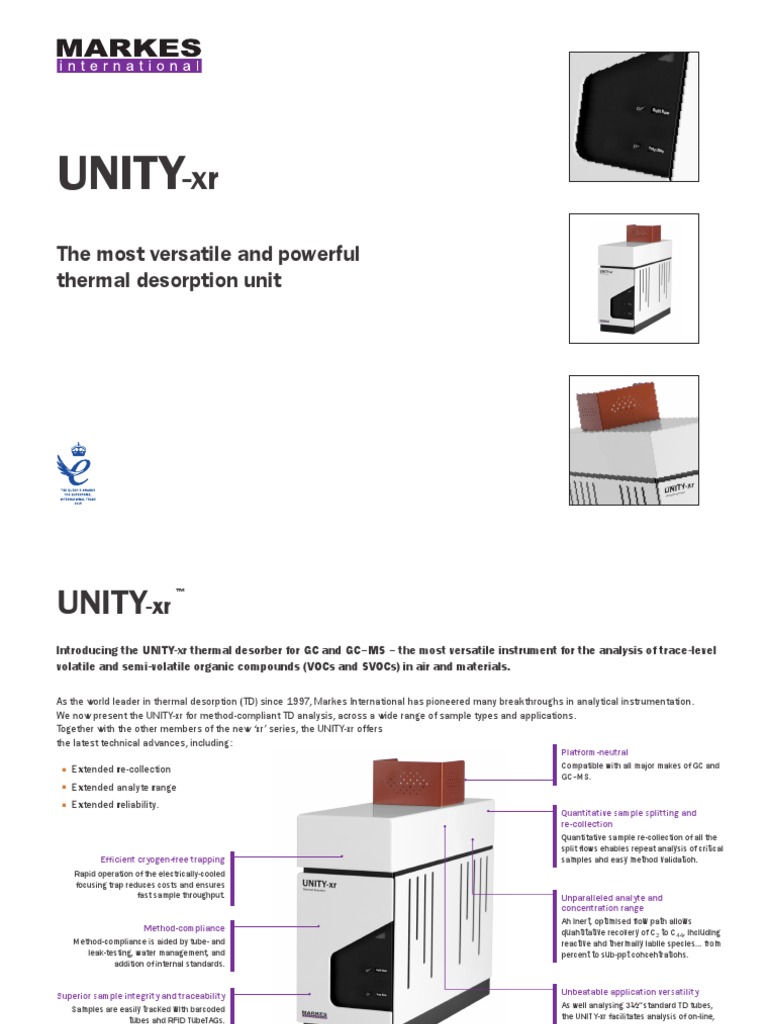 Unity: The Most Versatile and Powerful Thermal Desorption Unit | PDF ...