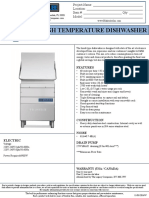 D-3000 - Hood Type Dishwasher
