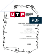 Escrito Del Trabajo Final: Top Ten Inventors All Time: Yuliana Surca Cebedon María de Los Angeles Salvador Quispe