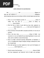 Affidavit of Legitimation