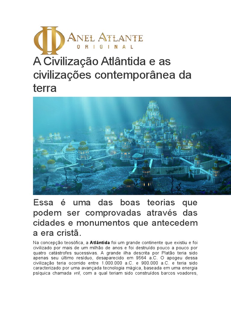 Civilização Atlante: História e Teorias | PDF | Atlântida | Américas