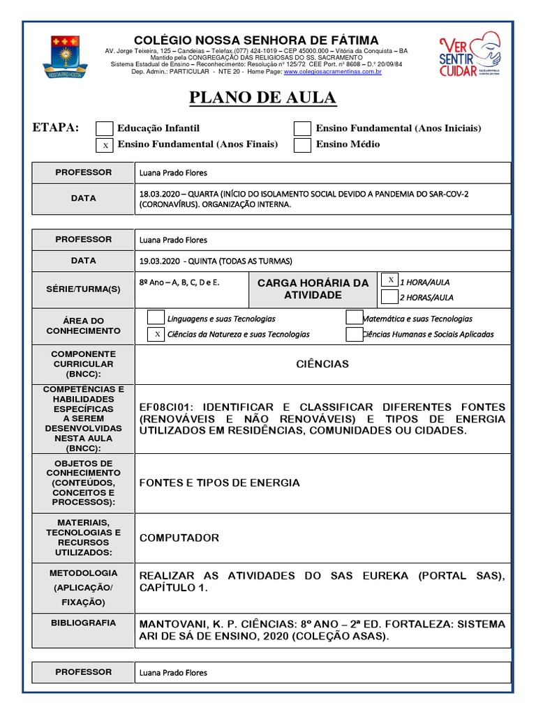 Plano de Aula | PDF | Engenharia Elétrica | Eletricidade