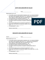 Encuesta Declaración de Salud Semanal