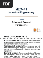 Industrial Engineering: Sales and Demand Forecasting