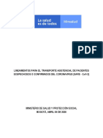 LINEAMIENTOS PARA EL TRANSPORTE ASISTENCIAL DE PACIENTES SOSPECHOSOS O CONFIRMADOS COVID 19 Versión 2.pdf