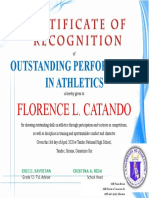 Outstanding Performance in Athletics: Florence L. Catando