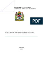 Intellectual Property Right in Tanzania: United Republic of Tanzania Ministry of Industry, Trade and Marketing