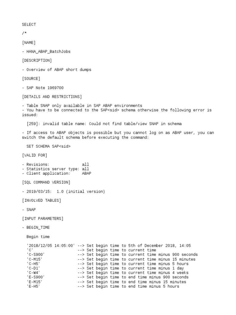 HANA ABAP ShortDumps | PDF | Software Engineering | Computer Data