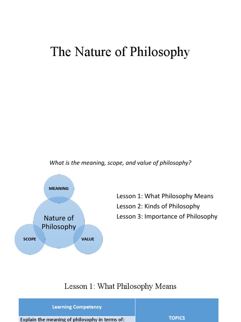 Understanding the Nature of Philosophy | PDF | Rationalism | Reason